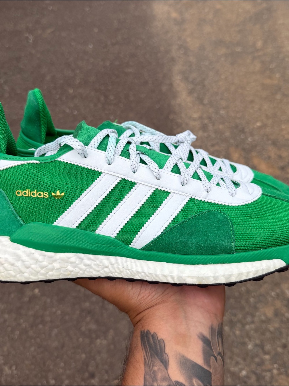 Human Made x adidas Tokio Solar Green FZ0550 Size 12 - Picture 2 of 8